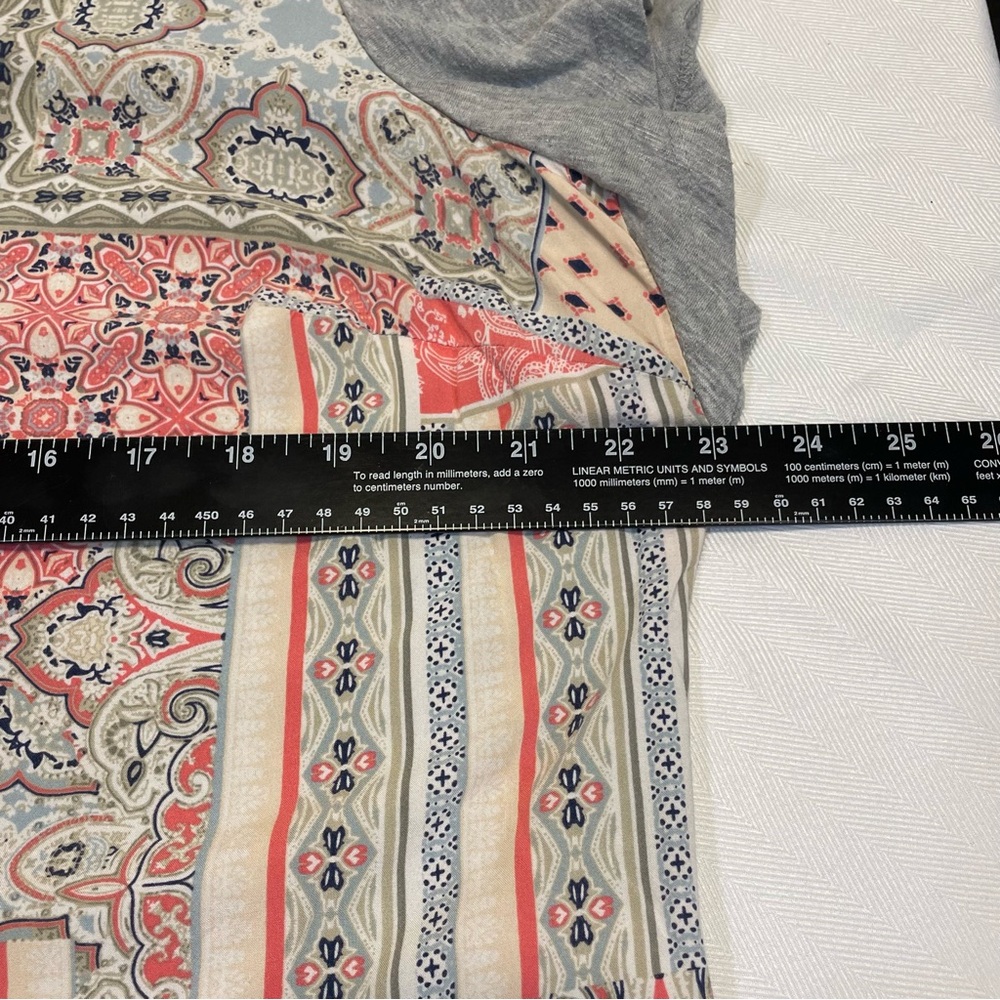 Westport - Multicolor Patchwork Short Sleeve Top Women’s Size 1X - Picture 3 of 8